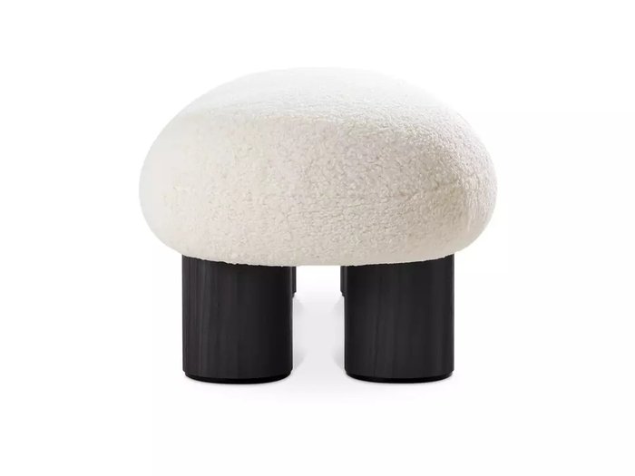 Банкетка Liora светло-бежевого цвета с черными ножками - лучшие Банкетки в INMYROOM Банкетка Liora светло-бежевого цвета с черными ножками - лучшие Банкетки в INMYROOM