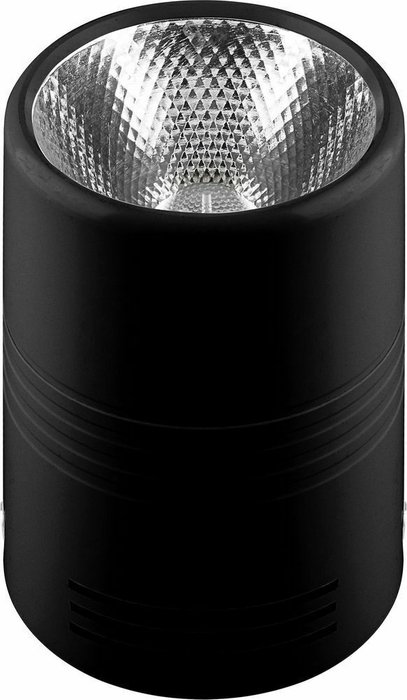 Потолочный светодиодный светильник из металла черного цвета