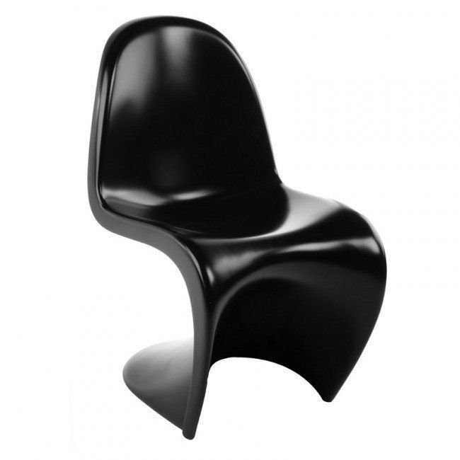 Дизайнерский стул Panton B черного цвета