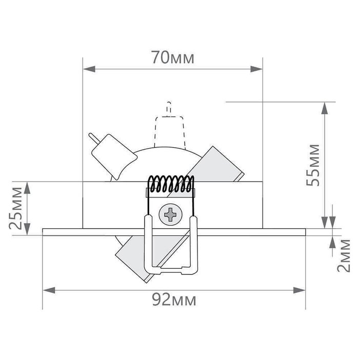 Встраиваемый светильник DL2801 32638 (металл, цвет черный) - лучшие Встраиваемые споты в INMYROOM