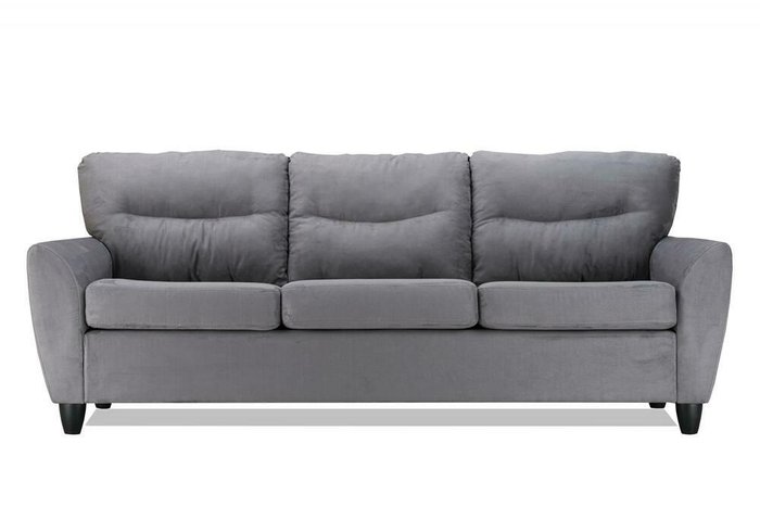 Прямой диван Наполи премиум серого цвета