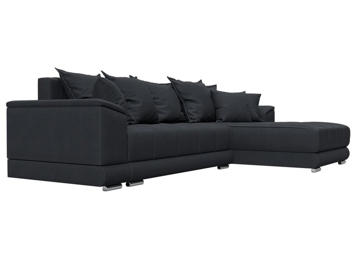 Угловой диван-кровать НордСтар темно-серого цвета правый (замша) - лучшие Угловые диваны в INMYROOM Угловой диван-кровать НордСтар темно-серого цвета правый (замша) - лучшие Угловые диваны в INMYROOM