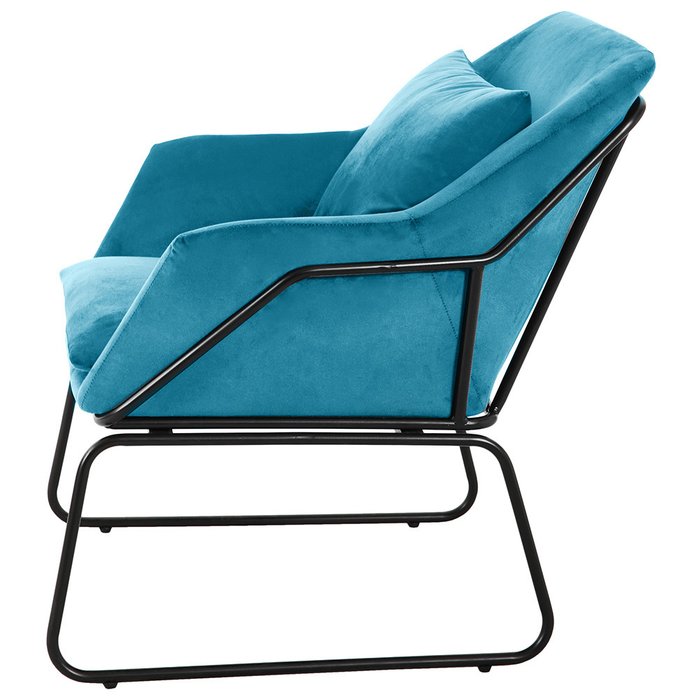Набор кресло с оттоманкой Alex бирюзового цвета - лучшие Интерьерные кресла в INMYROOM