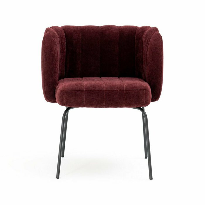 Стул столовый из велюра Douna красного цвета - купить Обеденные стулья по цене 14403.0