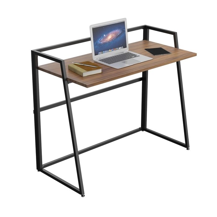 Складной письменный стол L коричневого цвета  - лучшие Письменные столы в INMYROOM