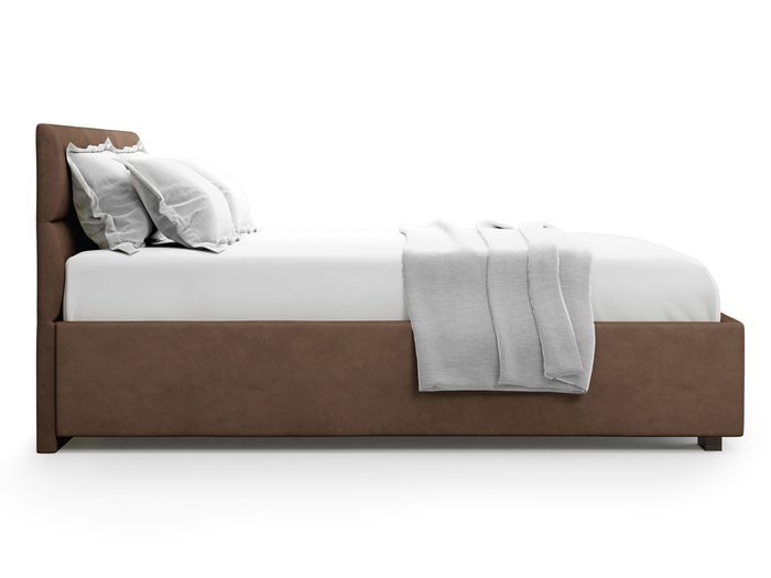 Кровать Bolsena без подъемного механизма 160х200 шоколадного цвета - лучшие Кровати для спальни в INMYROOM