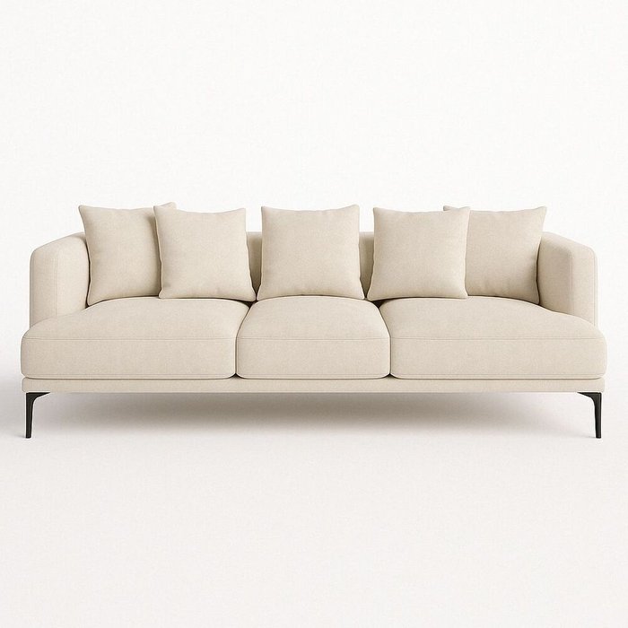 Диван Nesta бежевого цвета - купить Прямые диваны по цене 46800 Диван Nesta бежевого цвета - купить Прямые диваны по цене 46800