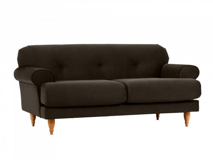 Диван Italia темно-коричневого цвета - купить Прямые диваны по цене 62010.0