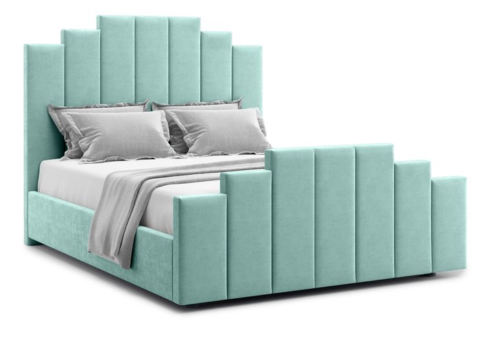Кровать Velino 140х200 темно-бирюзового цвета с подъемным механизмом