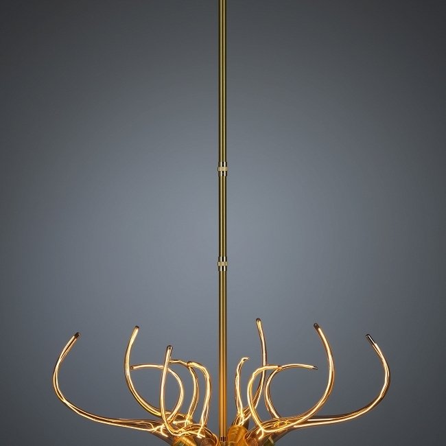 Подвесной светильник Foco WD латунного цвета - лучшие Подвесные люстры в INMYROOM