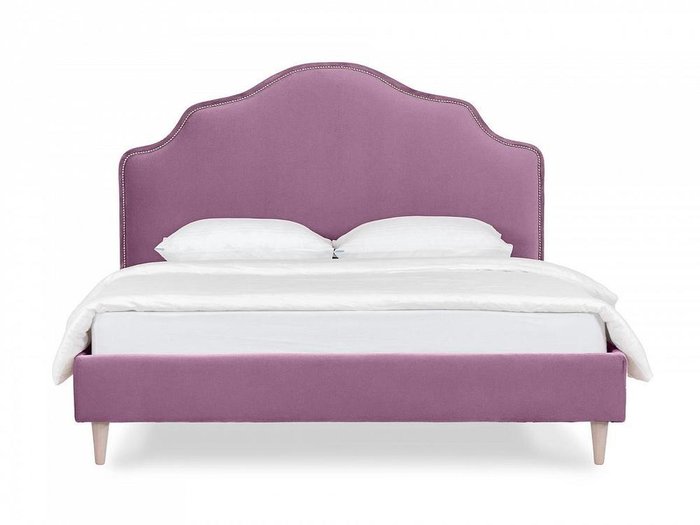 Кровать Queen II Victoria L 160х200 лилового цвета с бежевыми ножками  - купить Кровати для спальни по цене 63090.0