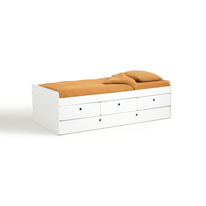 Детская кровать с ящиками Selisa 90x190 белого цвета
