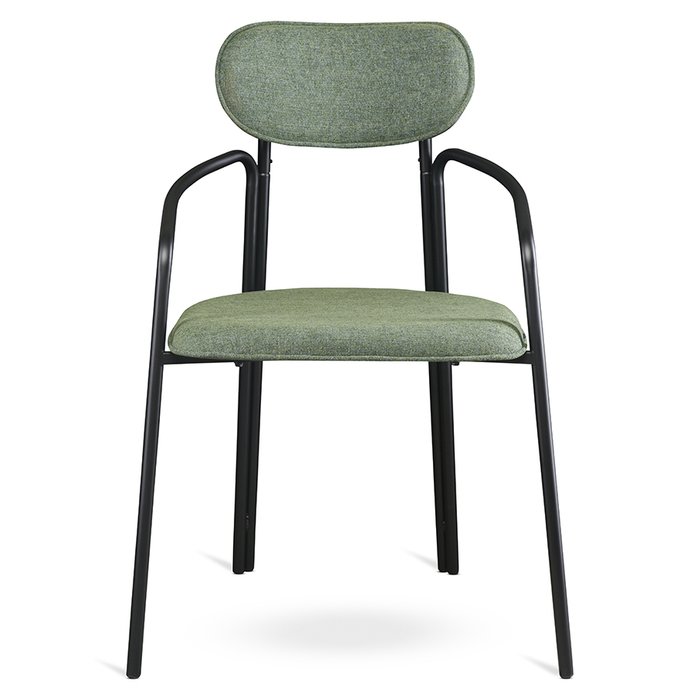 Стул Ror round черно-зеленого цвета - лучшие Обеденные стулья в INMYROOM