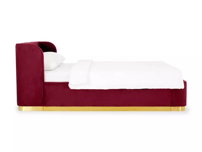 Кровать Vibe 160х200 бордового цвета с подъемным механизмом - лучшие Кровати для спальни в INMYROOM