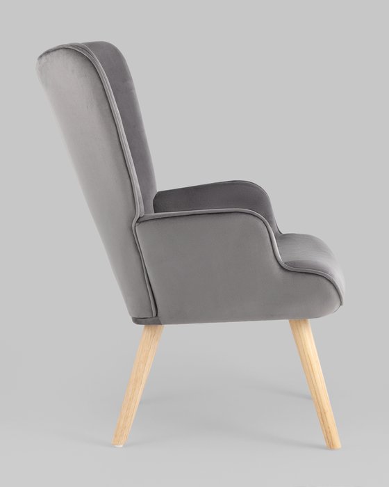Кресло Хью серого цвета - лучшие Интерьерные кресла в INMYROOM