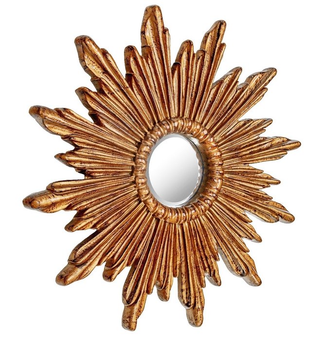 Настенное Зеркало-солнце Ray Bronze   - купить Настенные зеркала по цене 28500.0