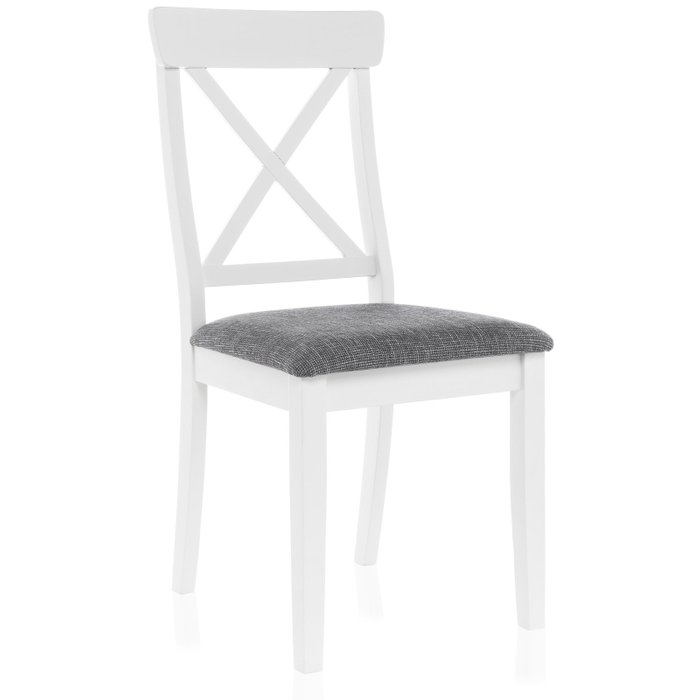 Деревянный стул Bern butter white / grey с серым сидением Деревянный стул Bern butter white / grey с серым сидением
