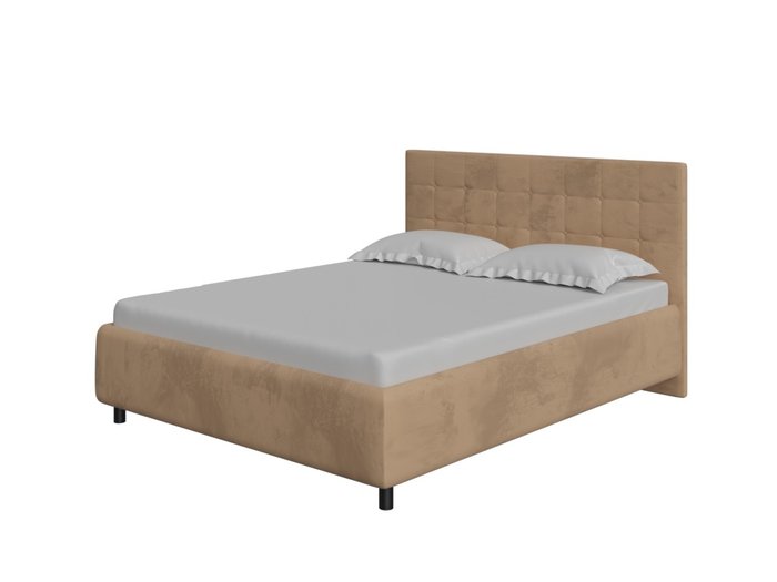 Кровать Como Veda 1 160х200 бежевого цвета (микрофибра)
