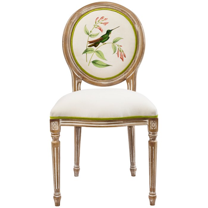 Стул Птица драгоценности с принтом 8 бежевого цвета - купить Обеденные стулья по цене 29000.0