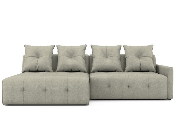 Угловой раскладной диван Bronks левый бежевого цвета