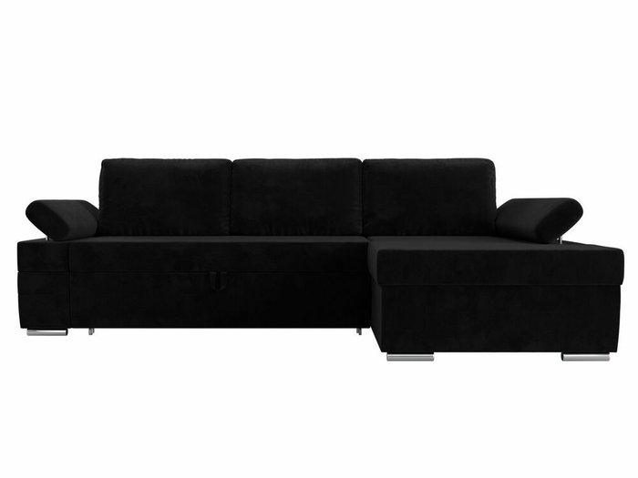 Угловой диван-кровать Канкун черного цвета правый угол - купить Угловые диваны по цене 72999.0