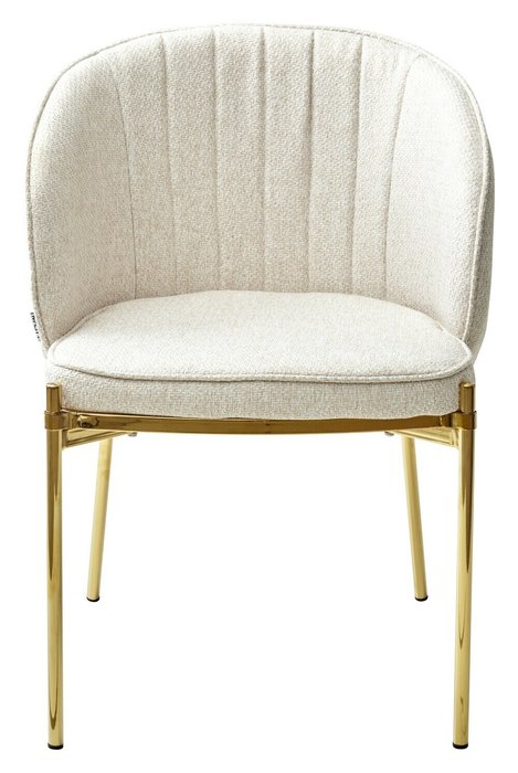 Стул Diana светло-бежевого цвета с золотыми ножками - купить Обеденные стулья по цене 11750.0