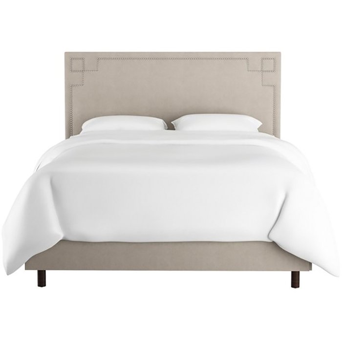 Кровать Aiden Light Gray серого цвета 160х200