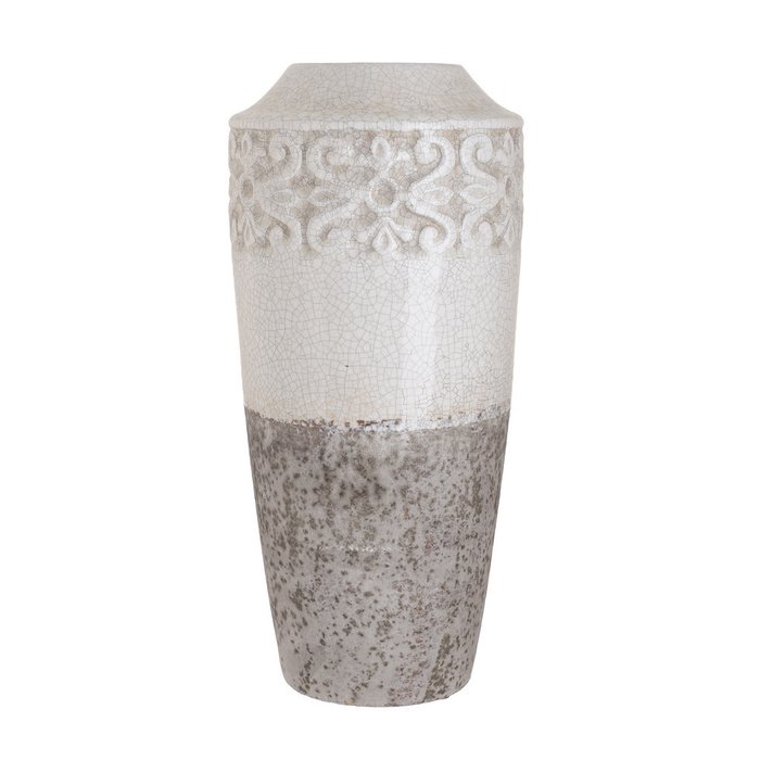 Керамическая ваза молочно-коричневого цвета