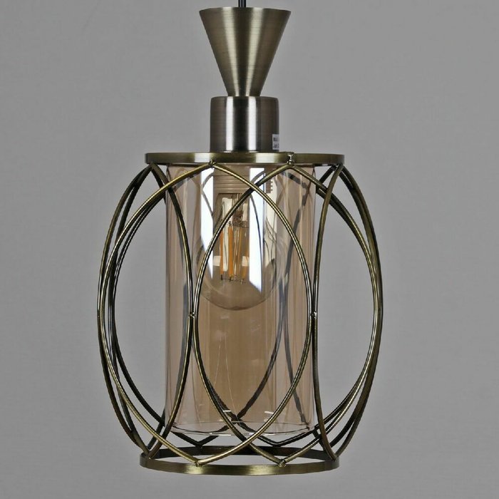 Подвесной светильник 04510-0.4-01 AB (стекло, цвет коричневый) - лучшие Подвесные светильники в INMYROOM