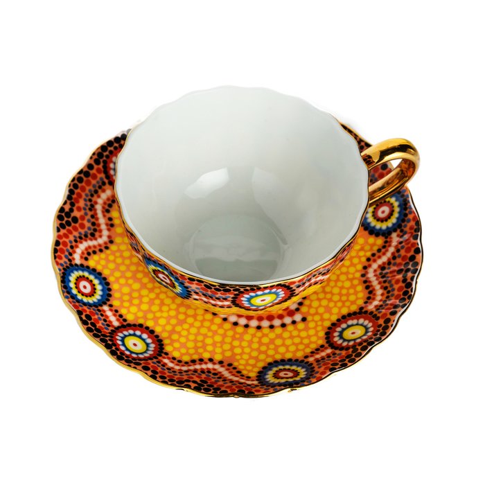 Чайная пара Мозаика Оранжевая - купить Для чая и кофе по цене 4000.0