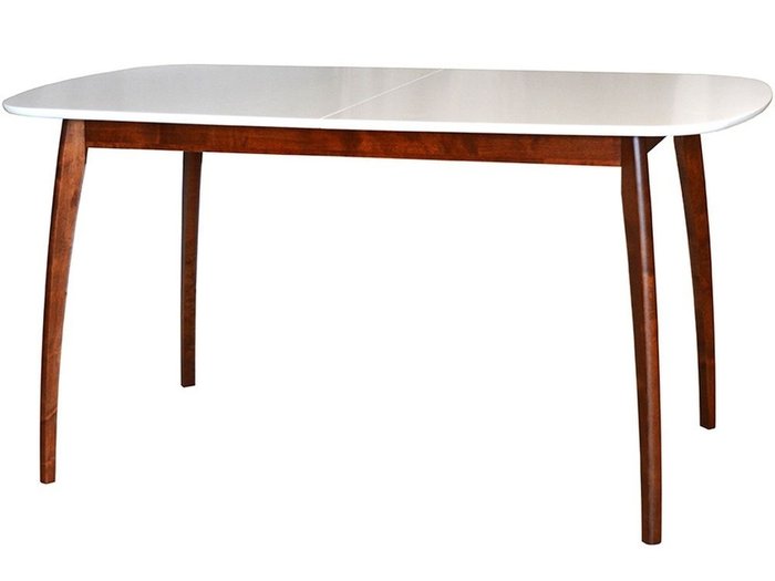 Стол раздвижной Спайдер коричнево-белого цвета - купить Обеденные столы по цене 30063.0