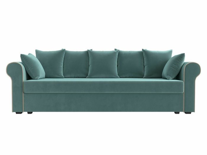 Прямой диван-кровать Рейн бирюзового цвета - купить Прямые диваны по цене 30999.0