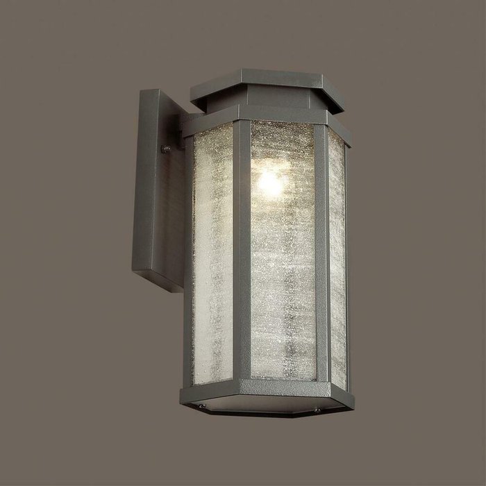 Уличный настенный светильник Gino серого цвета - лучшие Настенные уличные светильники в INMYROOM