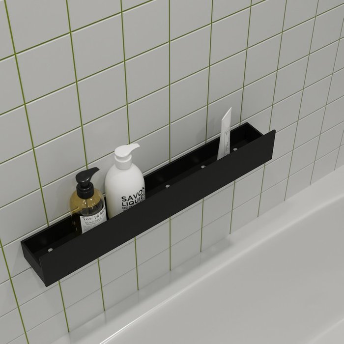 Полка настенная для ванной серого цвета - купить Полки по цене 12990.0