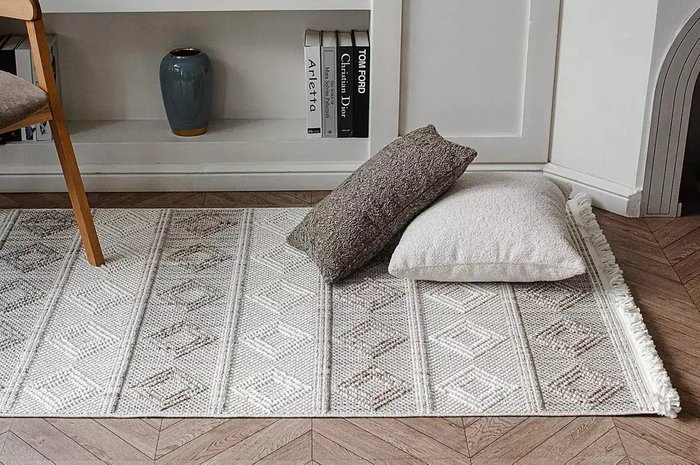 Ковер Bohem Ash 100x200 бежевого цвета - лучшие Ковры в INMYROOM