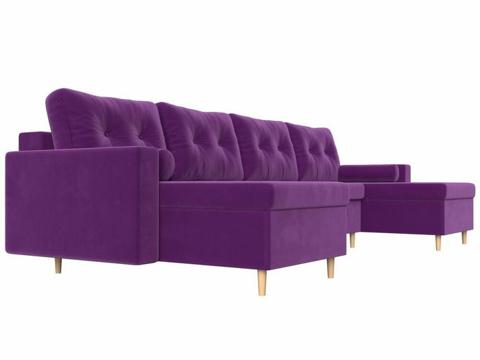 Угловой диван-кровать Белфаст фиолетового цвета (тик-так)  - лучшие Угловые диваны в INMYROOM