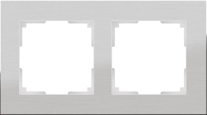 Рамка Aluminium на 2 поста из алюминия