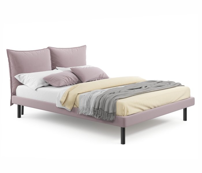 Кровать Fly 160х200 лилового цвета с матрасом 