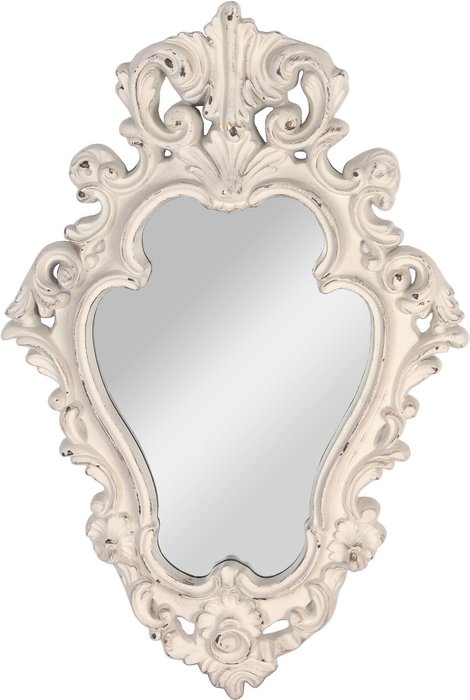 Зеркало настенное Будуар белого цвета