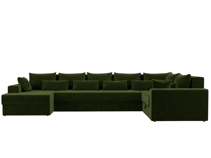 Угловой диван-кровать Мэдисон зеленого цвета правый угол - купить Угловые диваны по цене 81990.0