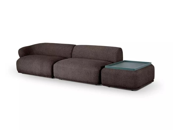 Модульный диван Fabro темно-коричневого цвета - купить Прямые диваны по цене 264060.0