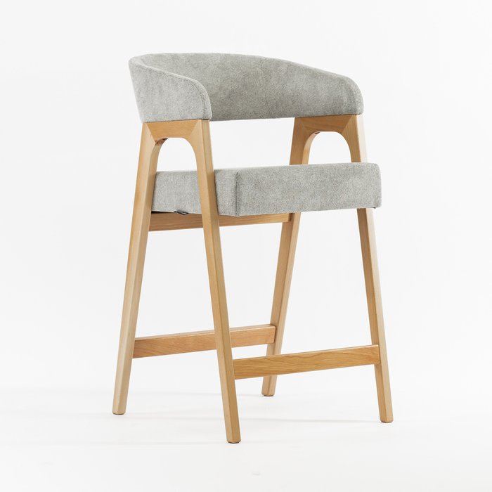 Барный стул Берн серо-бежевого цвета