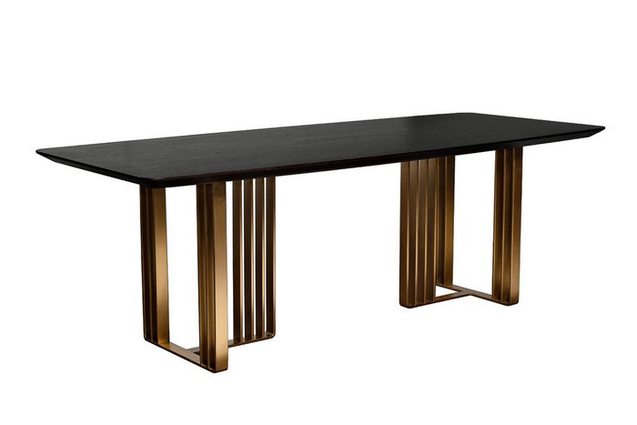 Стол обеденный Irelia черно-золотого цвета - купить Обеденные столы по цене 225600.0
