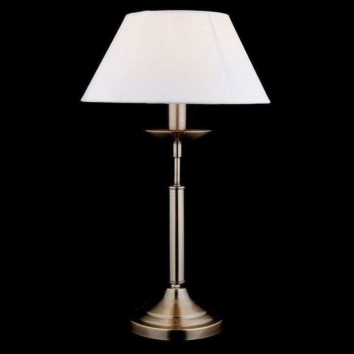 Классическая настольная лампа с абажуром 01010/1 античная бронза Hotel - купить Настольные лампы по цене 5990.0