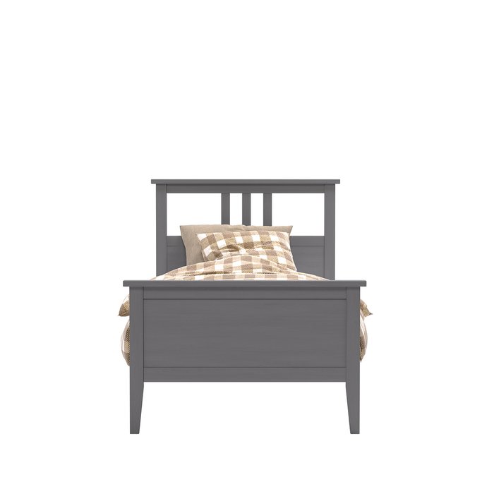 Кровать Мира 90х200 серого цвета с основанием - купить Кровати для спальни по цене 25800.0