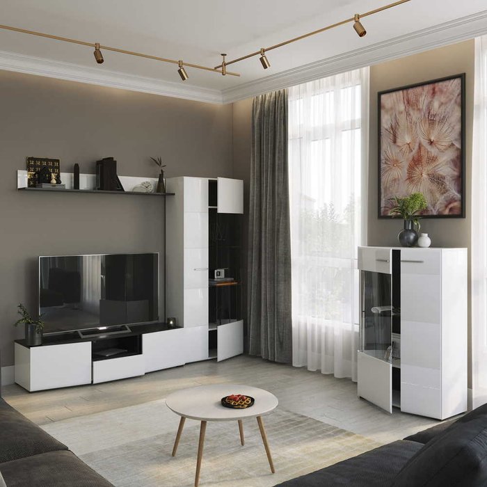 Мебель для гостиной Enzo №1 белого цвета - купить Гостиные гарнитуры по цене 101675.0