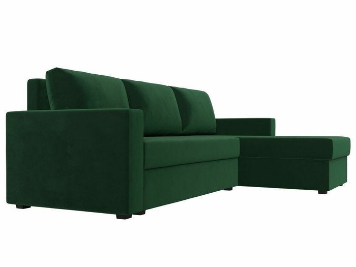 Угловой диван-кровать Траумберг Лайт зеленого цвета правый угол  - лучшие Угловые диваны в INMYROOM