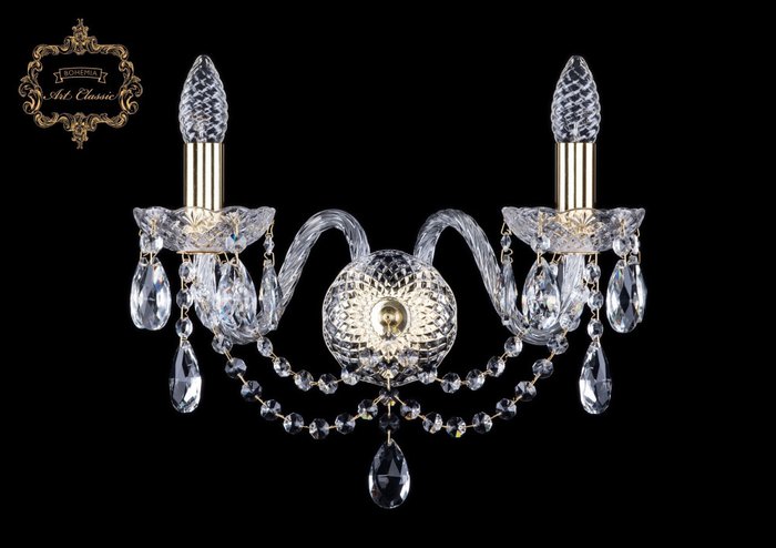 Хрустальное бра Art Classic 45271 10.12.2.165.Gd.Sp подсвечник с подвесками