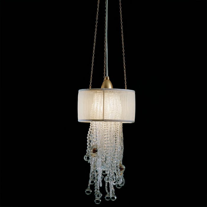Подвесной светильник BAGA с абажуром из гофрированного тюля - купить Подвесные люстры по цене 80350.0