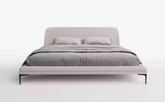 Кровать Liberty 180х200 светло-серого цвета без подъемного механиизма  - купить Кровати для спальни по цене 114000.0